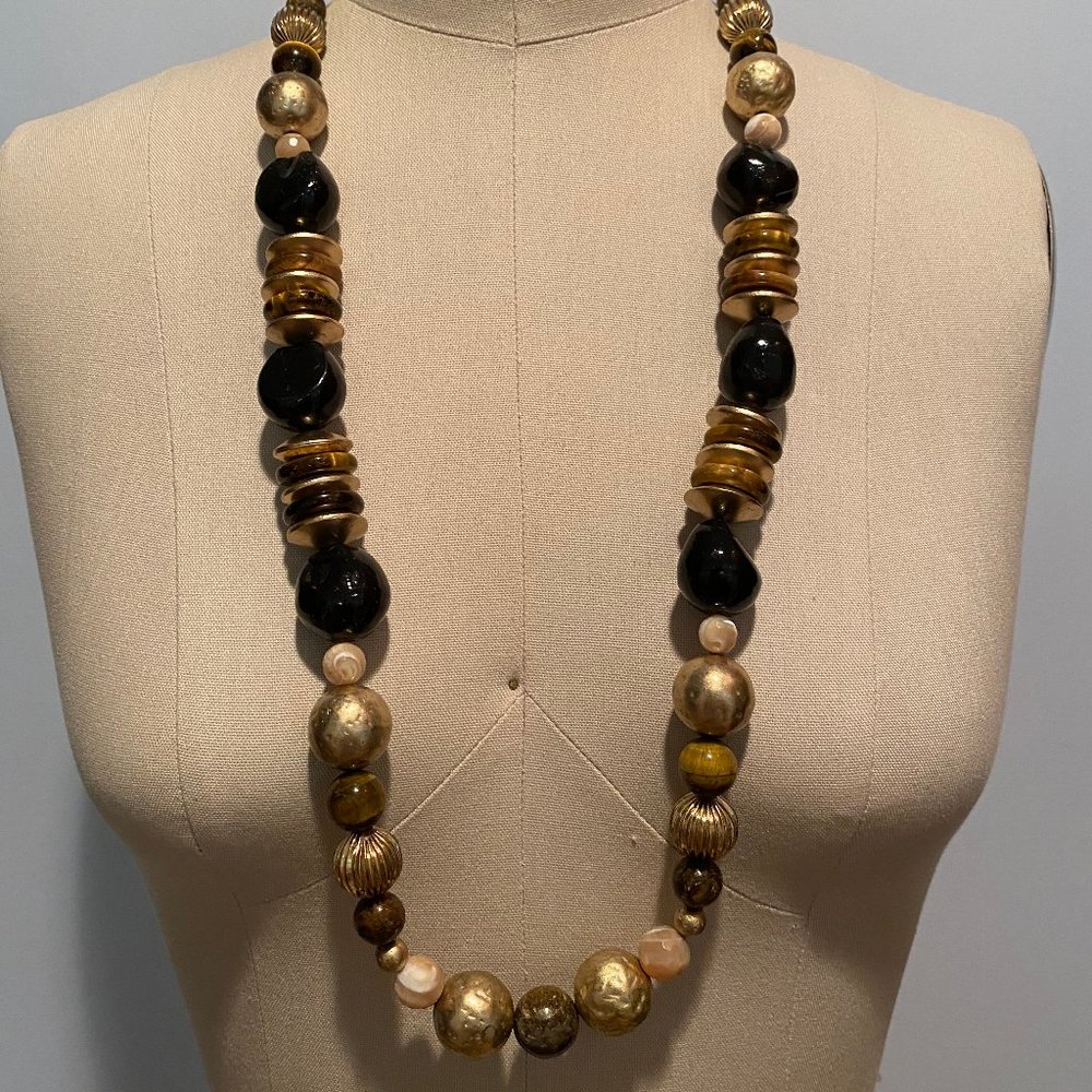 Kendra scott long tiger's eye vintage beaded